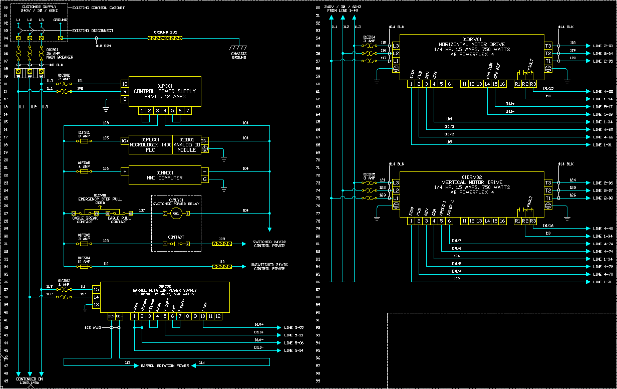 Precision Process Equipment > Engineering > Electrical ... omron plc wiring diagram 